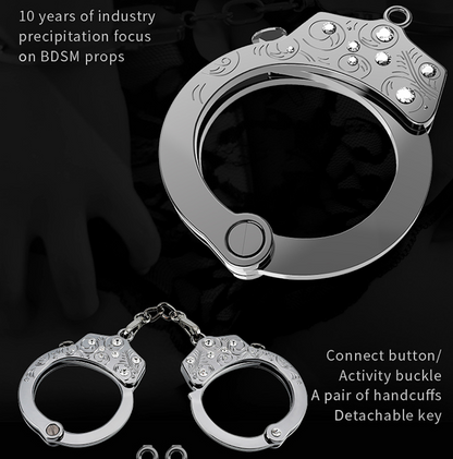 Metal Diamond Handcuff Gun Color