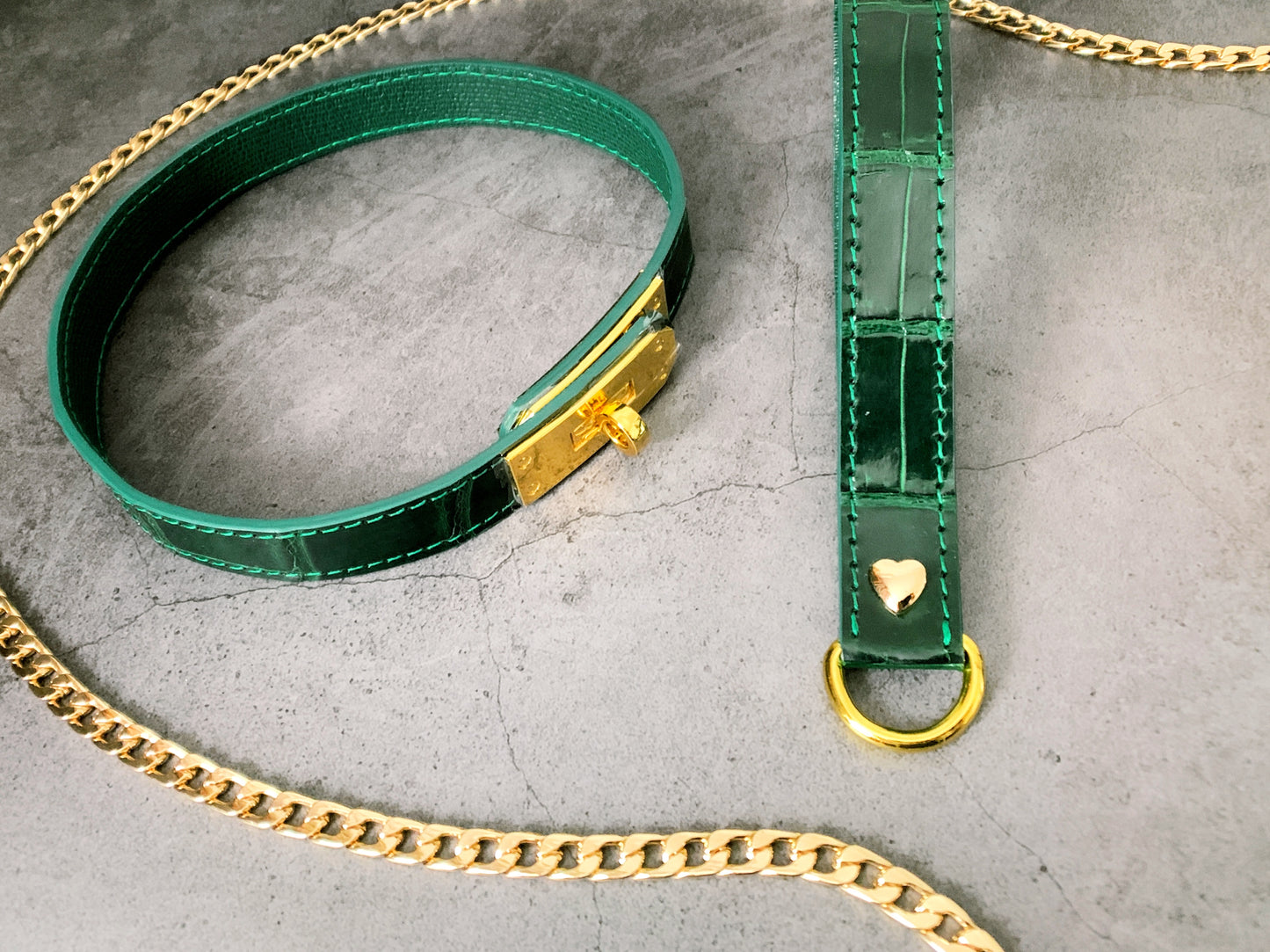 Crocodile Skin Hand-made Collar [Jade]