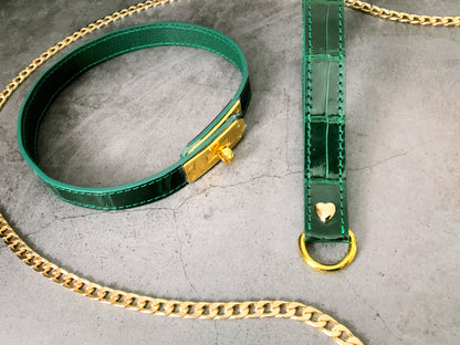 Crocodile Skin Hand-made Collar [Jade]