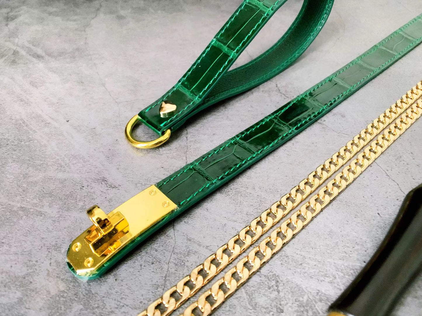 Crocodile Skin Hand-made Collar [Jade]