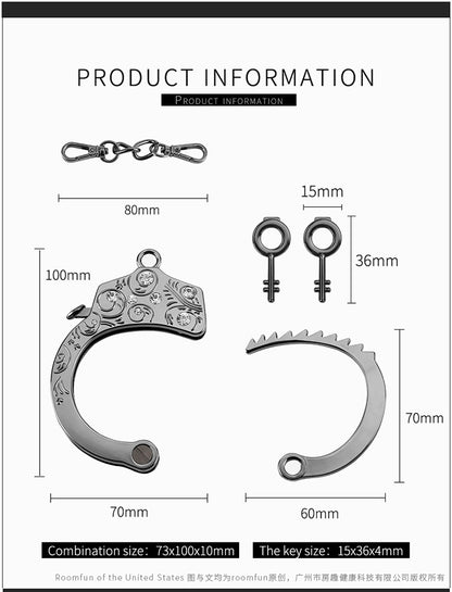 Metal Diamond Handcuff Gun Color