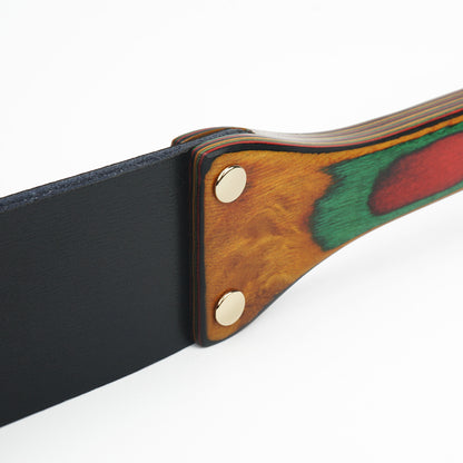 PU Leather Pad Solid Wood Handle